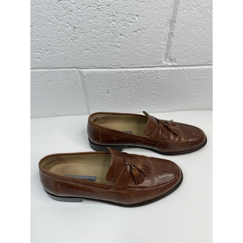 Men's Johnston & Murphy Classic Brown Leather Tassel Loafer Sz. 10M
